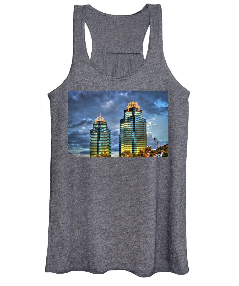 Reid Callaway King And Queen Buildings Images Women's Tank Top featuring the photograph Sunset Royalty King and Queen Concourse Buildings Architectural Art by Reid Callaway
