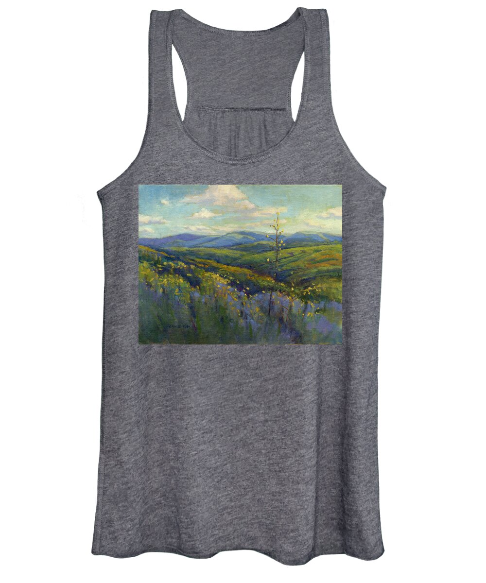 California Women's Tank Top featuring the painting Super Bloom 4 by Konnie Kim