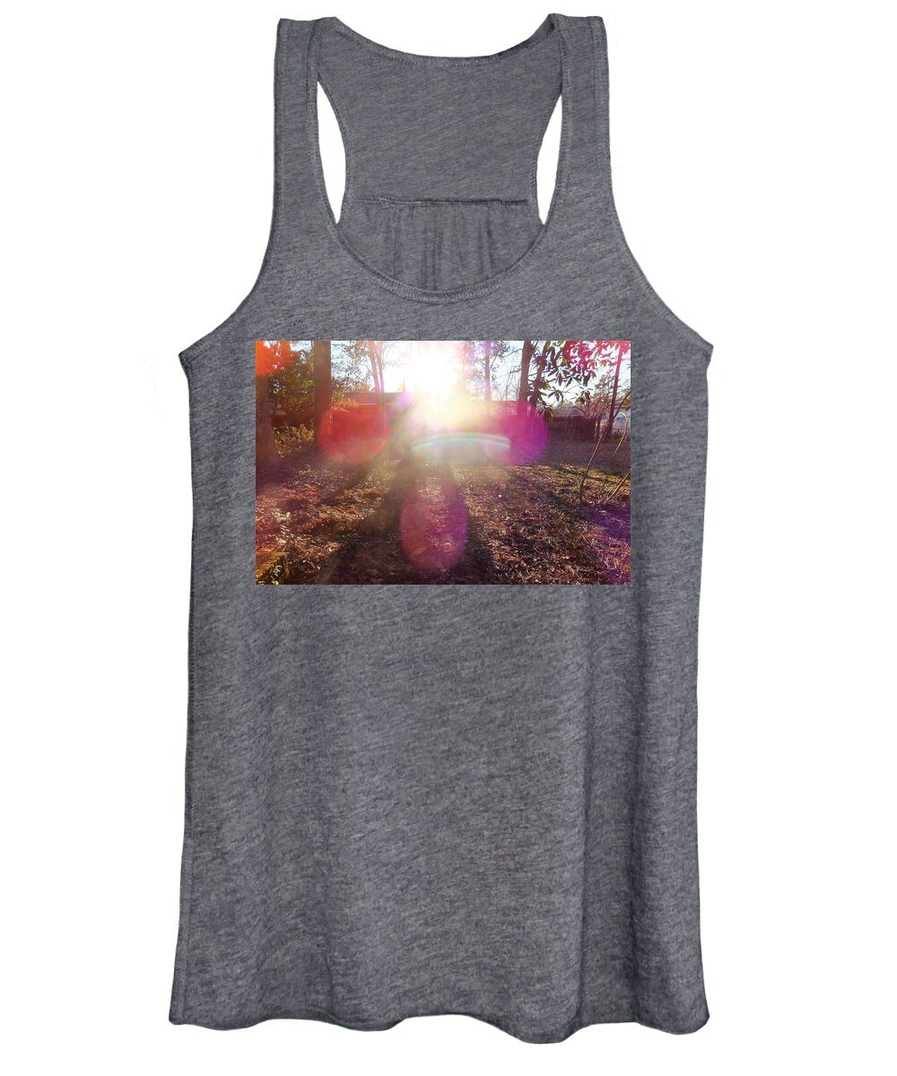 Photograph Women's Tank Top featuring the photograph Surprise Landing by Denise F Fulmer
