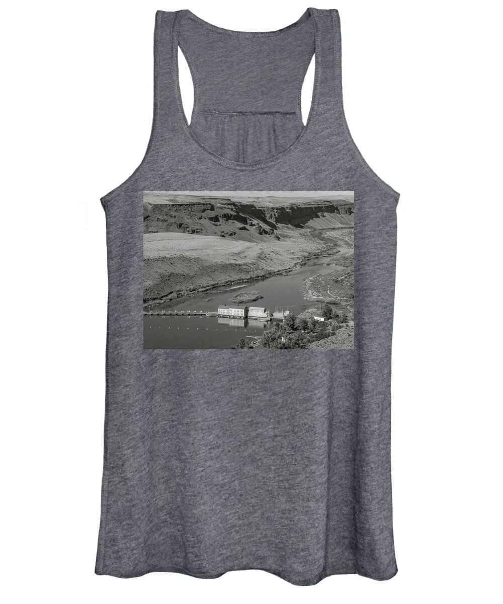 5dii Women's Tank Top featuring the photograph Swan Falls Dam by Mark Mille