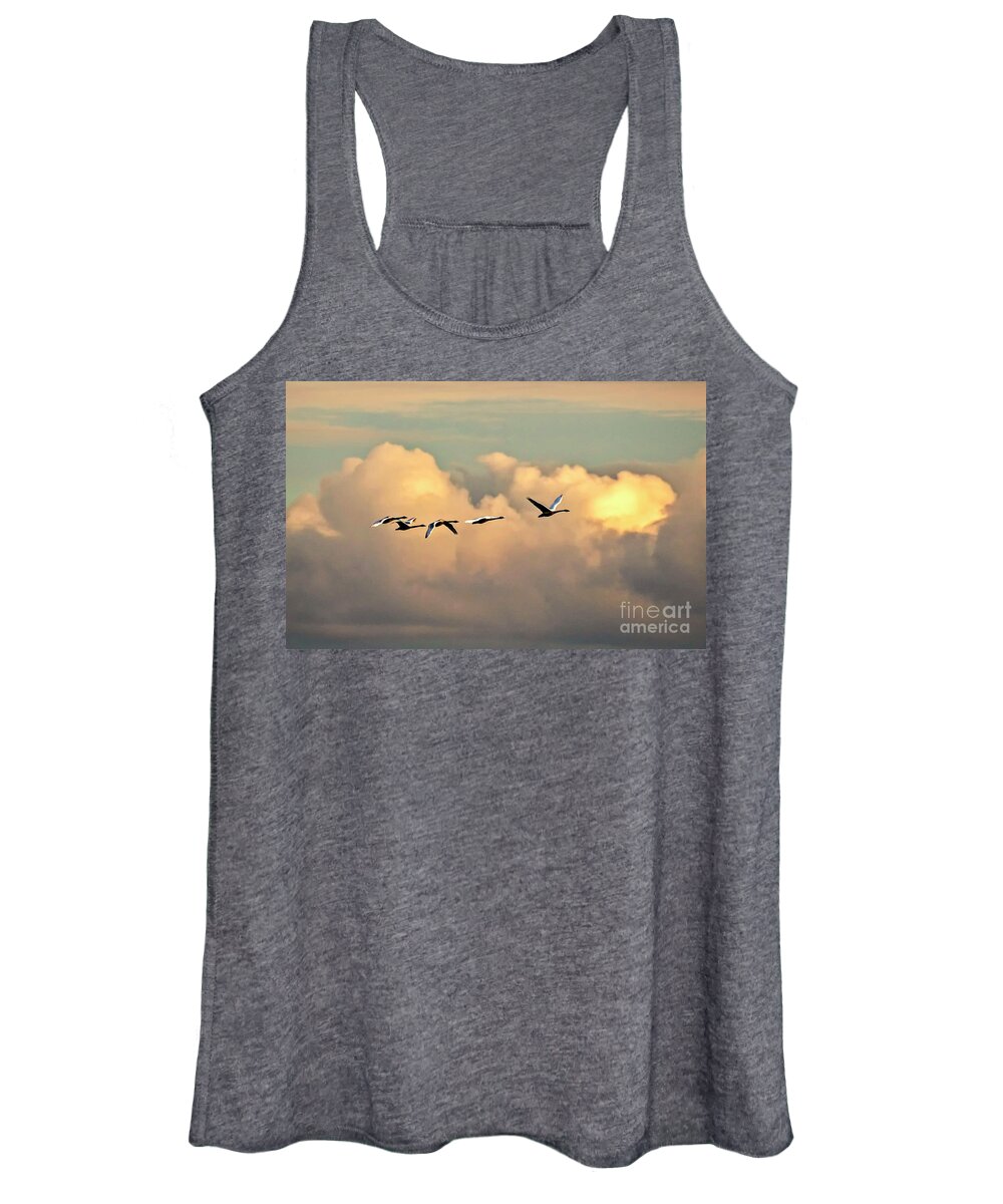 Tundra Women's Tank Top featuring the photograph Swan Heaven by DJA Images