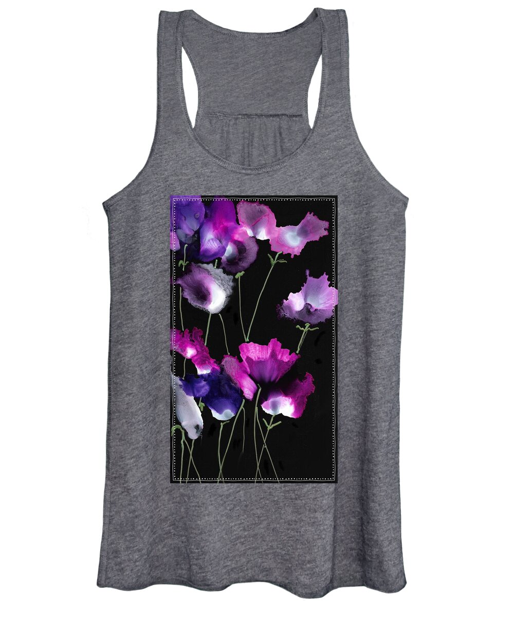 Blooms Women's Tank Top featuring the painting Sweet Peas by Bonny Butler