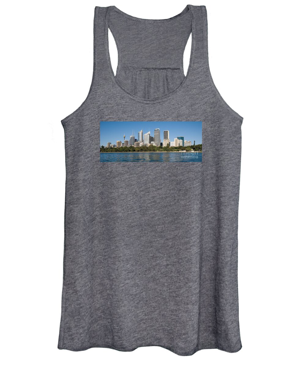 Landscape Women's Tank Top featuring the photograph Sydney Commercial Skyline3. by Geoff Childs