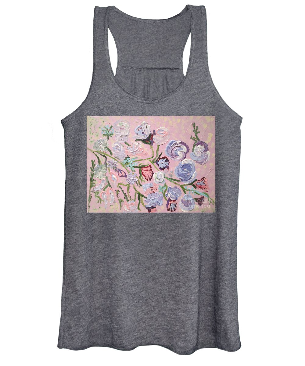 Flowers Women's Tank Top featuring the painting Tapestry 2 by Jennylynd James