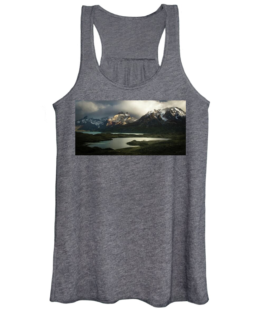 Patagonia Women's Tank Top featuring the photograph Torres del Paine Sunrise by Ryan Weddle