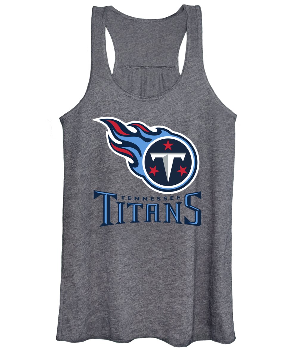 Tennessee Titans Women's Tank Top featuring the mixed media Tennessee Titans on an abraded steel texture by Movie Poster Prints