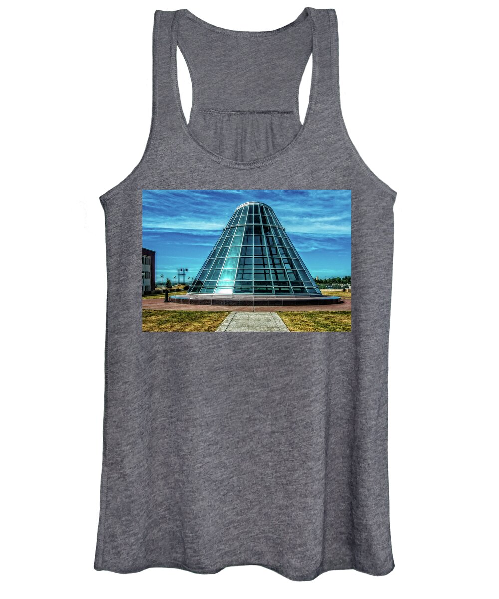 Wsu Women's Tank Top featuring the photograph Terrell Library Skylight Dome by Ed Broberg