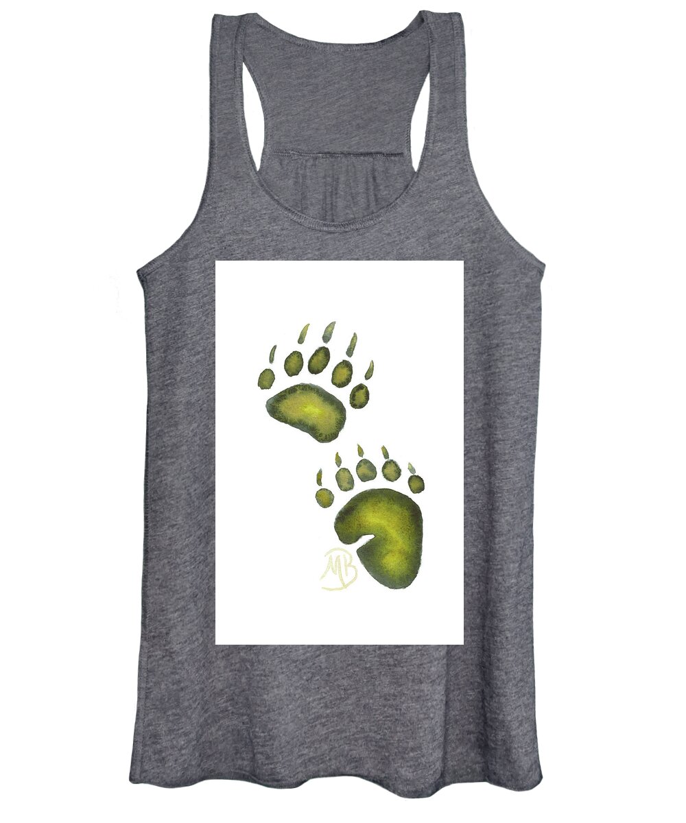 Bear Women's Tank Top featuring the painting Tread Lightly by Monica Burnette