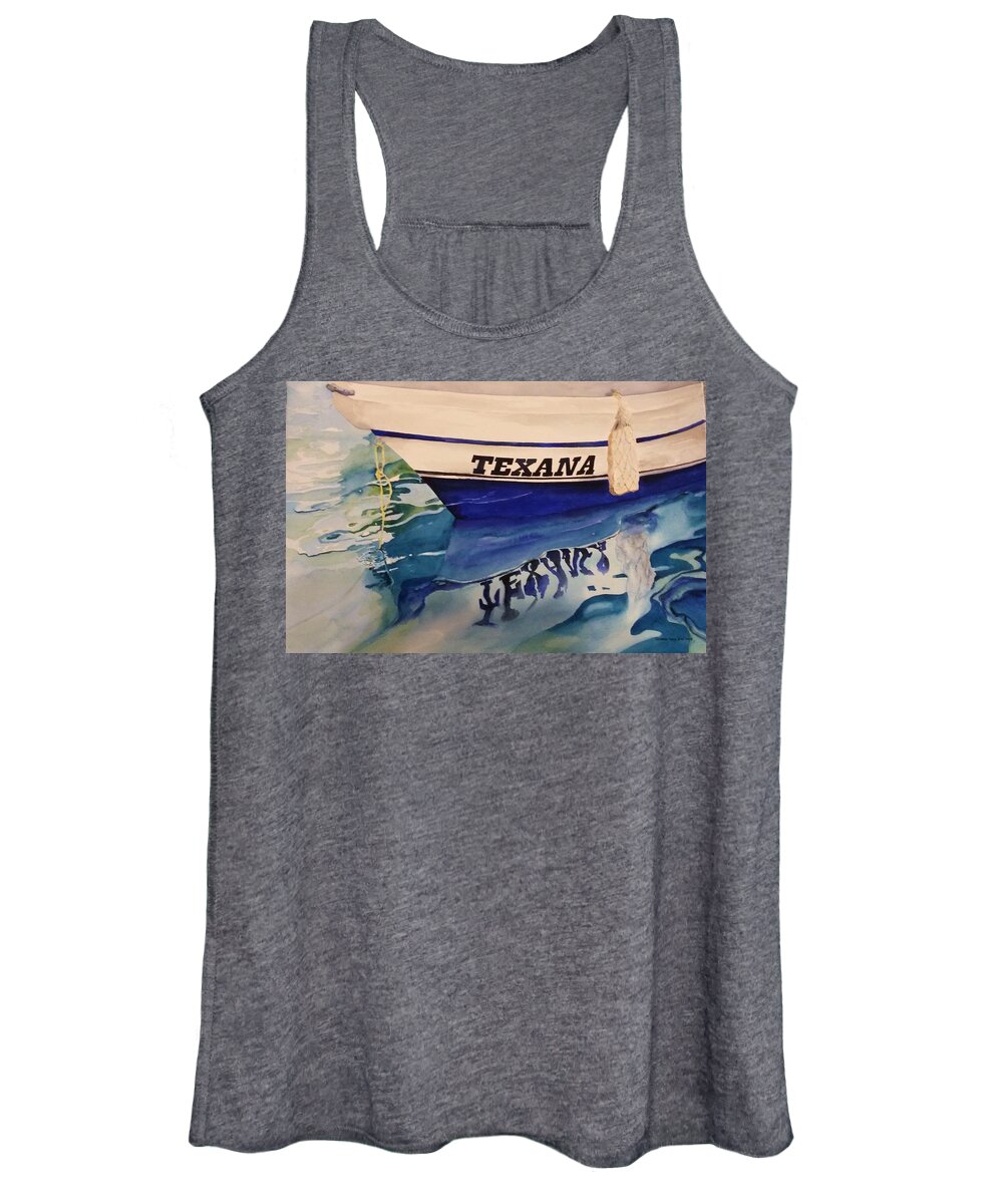 Texas Women's Tank Top featuring the painting Texana by Celene Terry