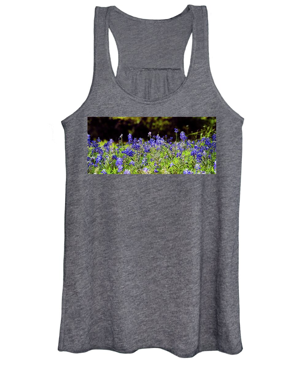 Texas Women's Tank Top featuring the photograph Texas Bluebonnets III by Greg Reed