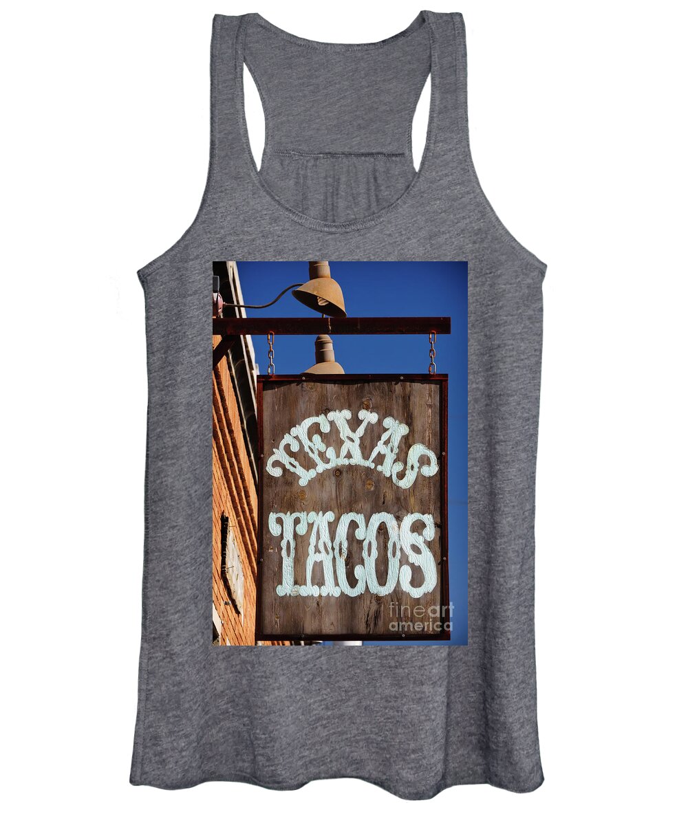 Breakfast Women's Tank Top featuring the photograph Texas Tacos by Charles Dobbs