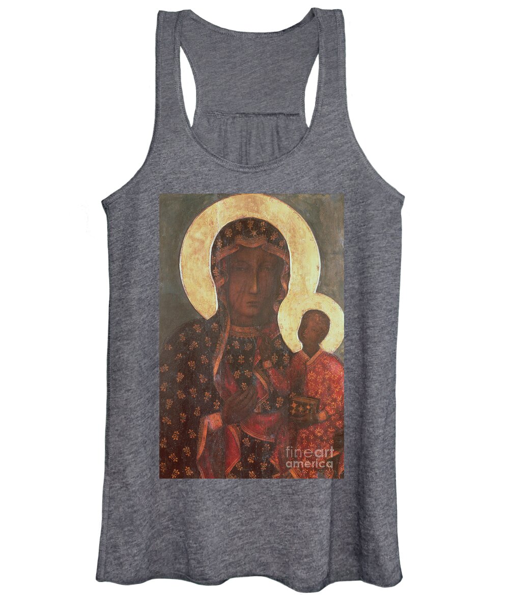 The Women's Tank Top featuring the painting The Black Madonna of Jasna Gora by Russian School