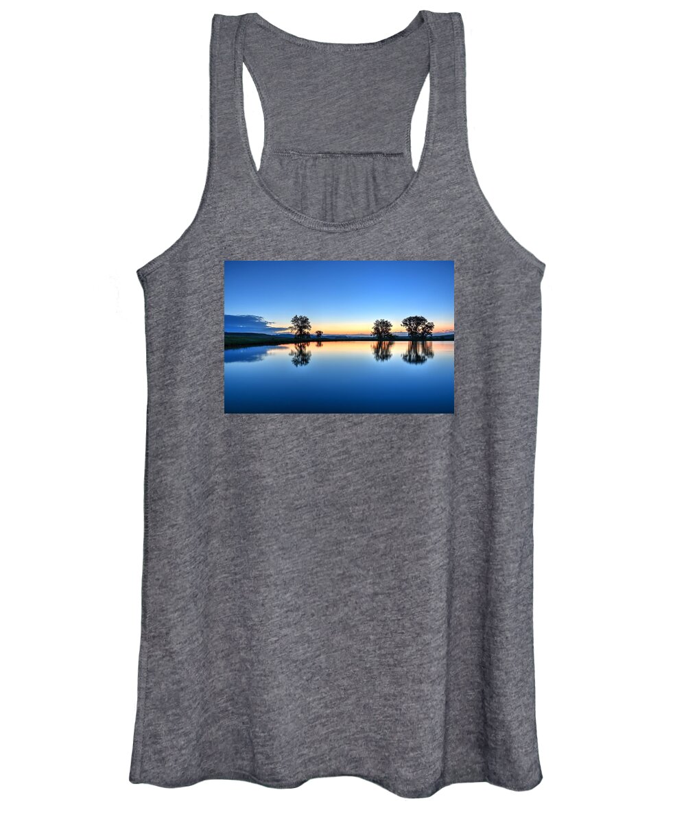 Fishing_hole Women's Tank Top featuring the photograph The Blues by Fiskr Larsen