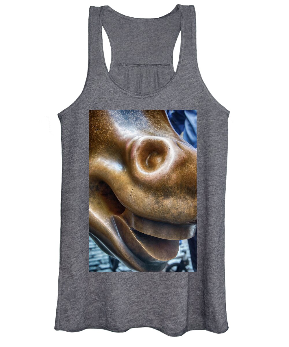  Women's Tank Top featuring the photograph The Bull Market by Alan Goldberg