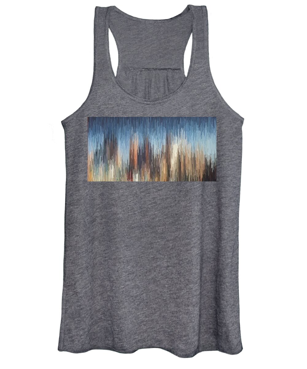 Digital Women's Tank Top featuring the digital art The Cities by David Manlove