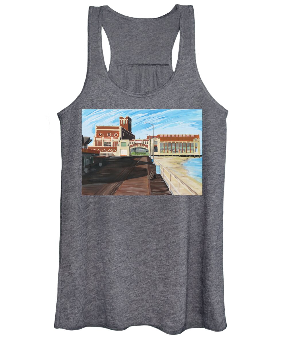 Asbury Art Women's Tank Top featuring the painting The Convention Hall Asbury Park by Patricia Arroyo