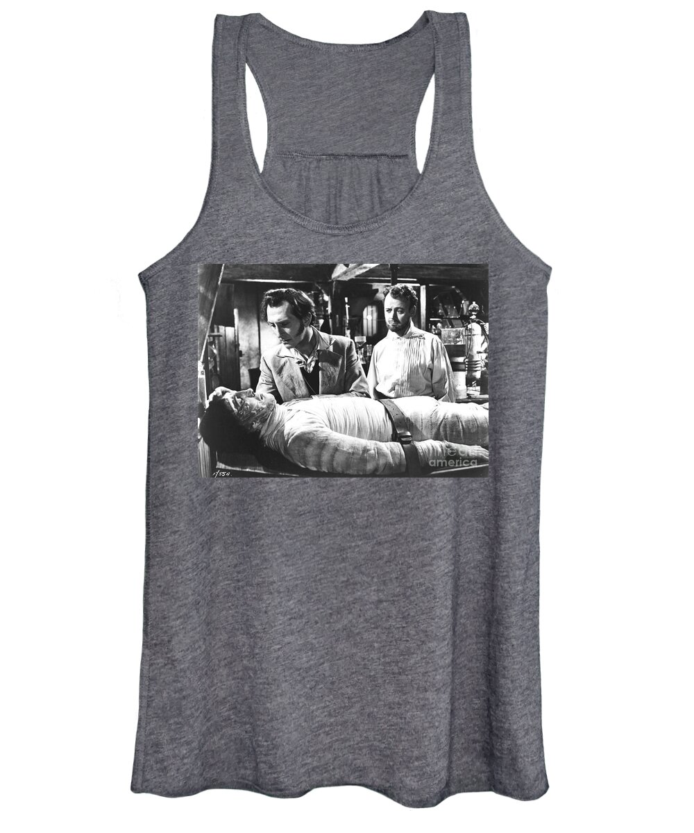 Baron Victor Frankenstein Women's Tank Top featuring the photograph The Curse of Frankenstein 1957 Baron Victor Frankenstein by Vintage Collectables