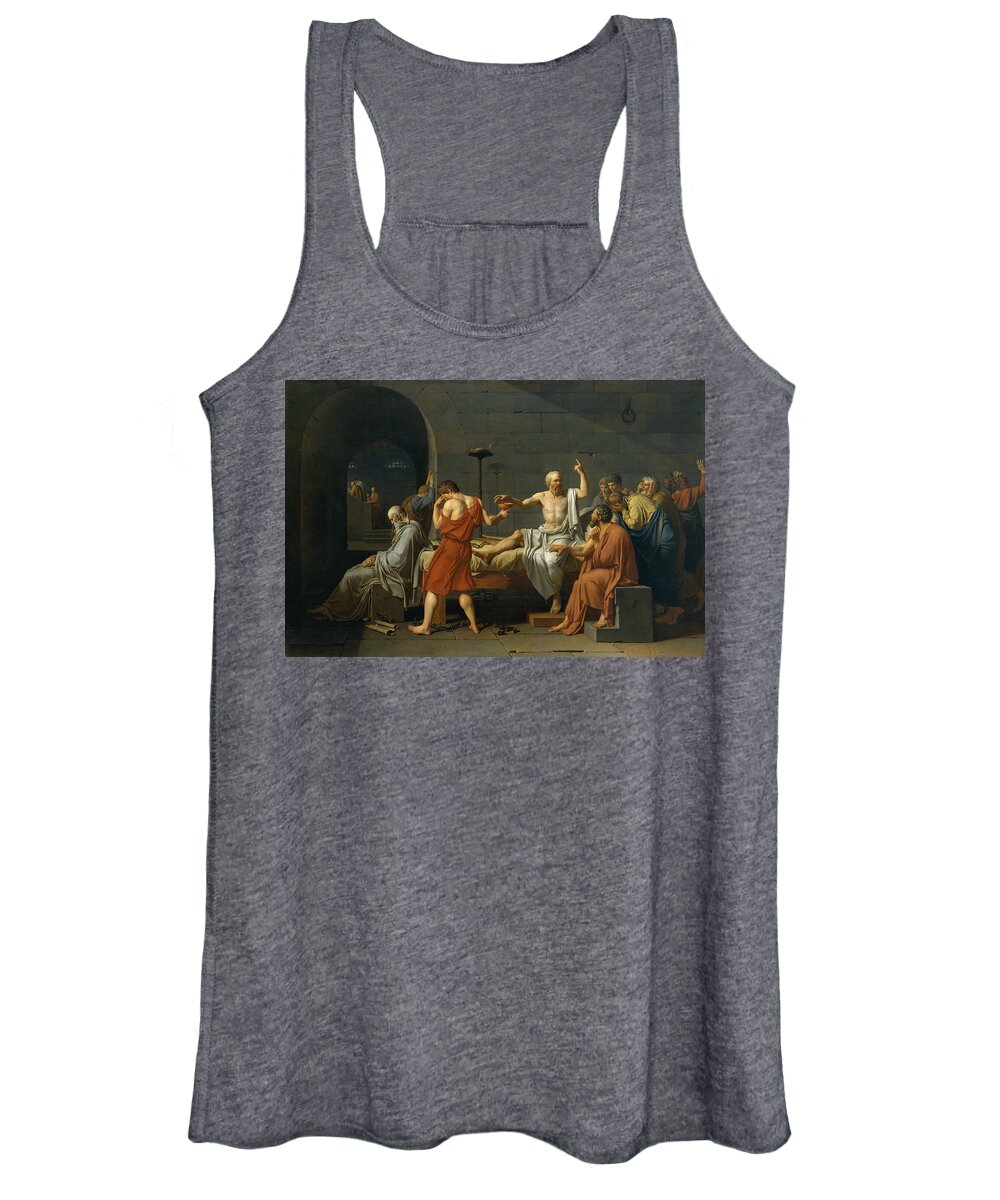 19th Century Art Women's Tank Top featuring the painting The Death of Socrates, 1787 by Jacques-Louis David