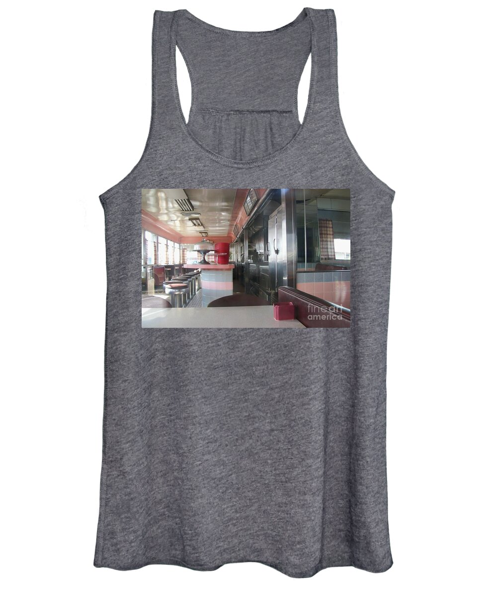 Nostalgic Women's Tank Top featuring the photograph The Diner by Stephen King