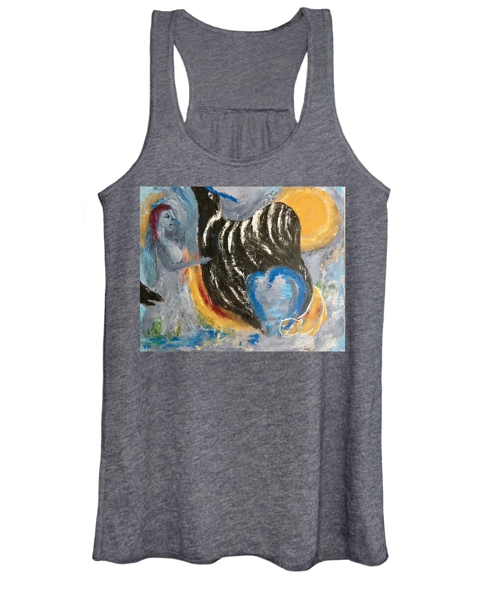 Abstract Women's Tank Top featuring the painting The Dream by Victoria Lakes