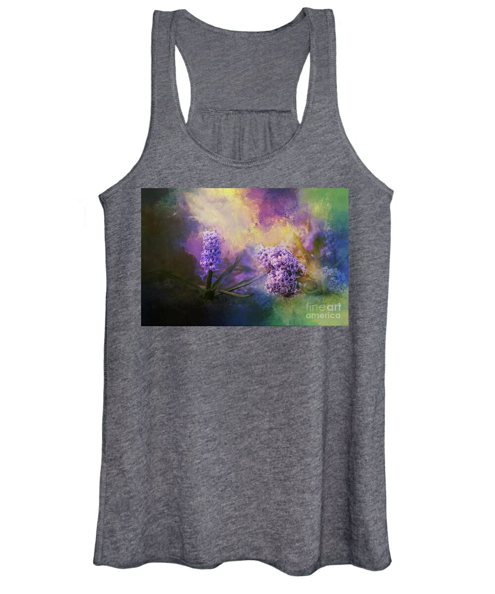Hyacinths Women's Tank Top featuring the photograph The Earth Laughs in Flowers by Eva Lechner