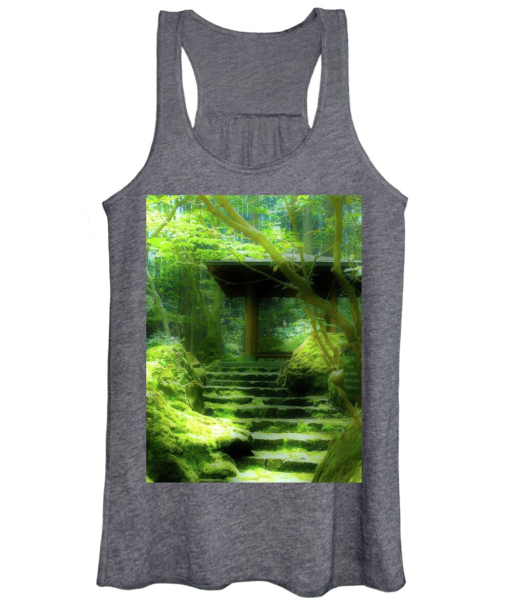 Green Women's Tank Top featuring the photograph The Emerald Stairs by Tim Ernst