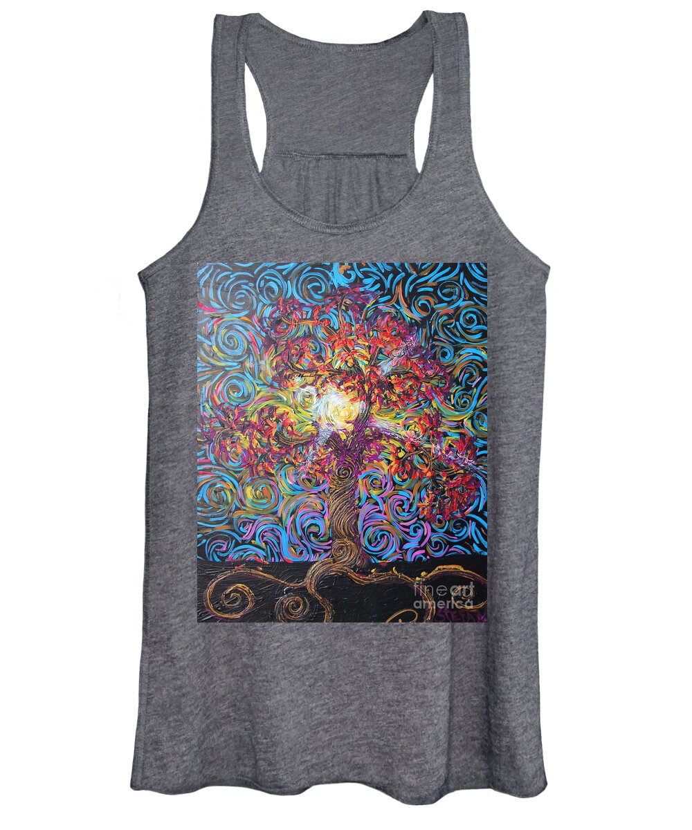 Impressionism Women's Tank Top featuring the painting The Glow Of Love by Stefan Duncan