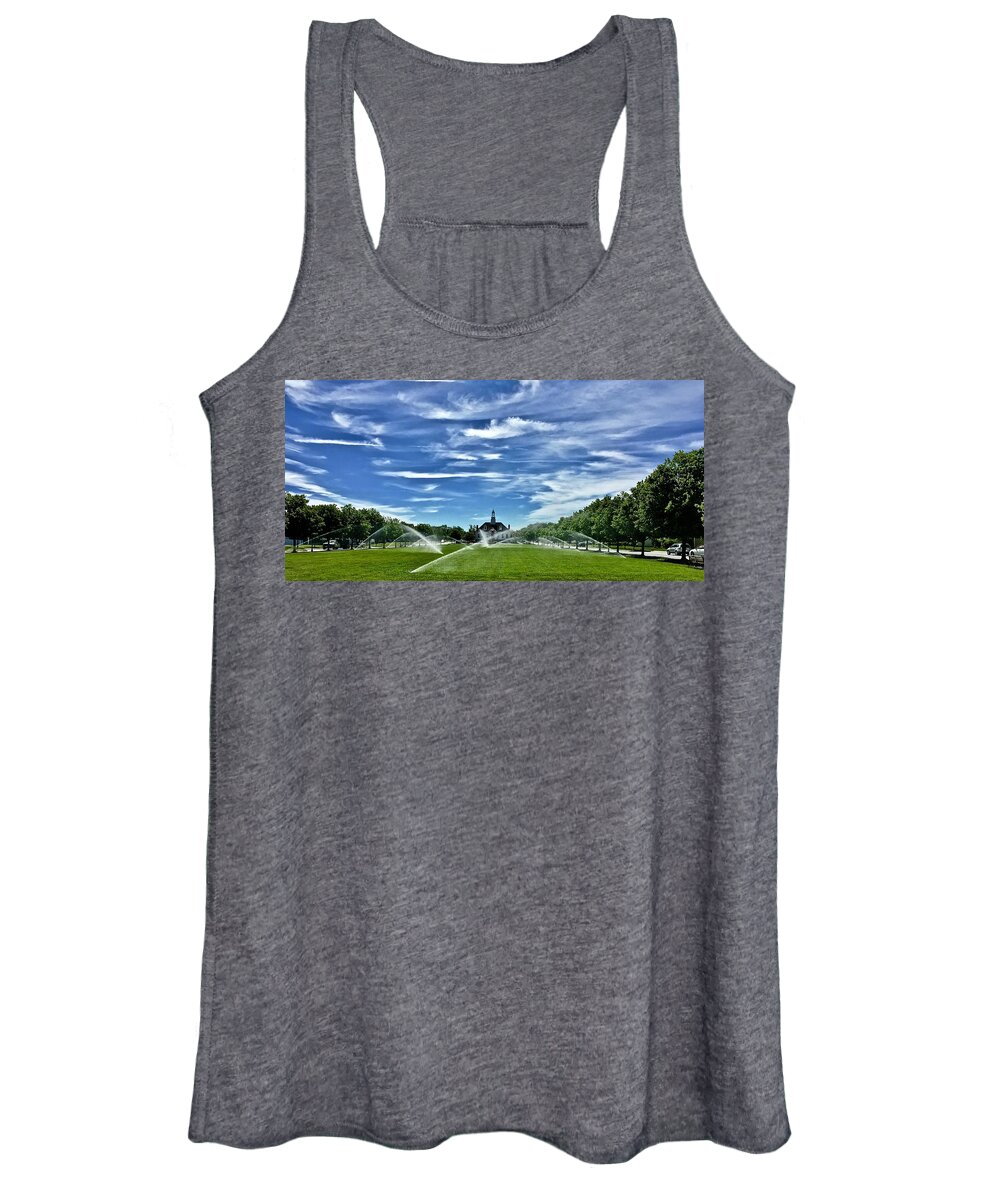 Lawn Women's Tank Top featuring the photograph The Impressive Front Lawn by Shawn M Greener
