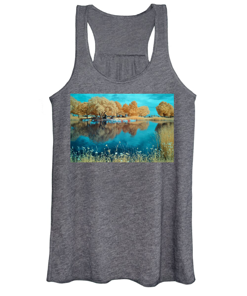 Infrared Women's Tank Top featuring the photograph The Lagoon - 2 by John Roach