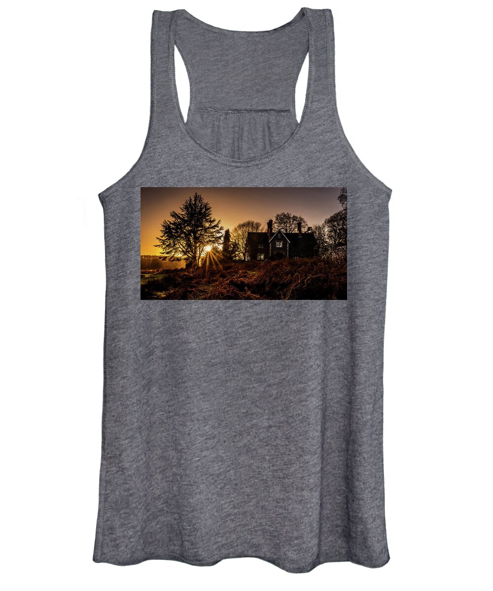 Bradgate Women's Tank Top featuring the photograph The Last Glow by Nick Bywater