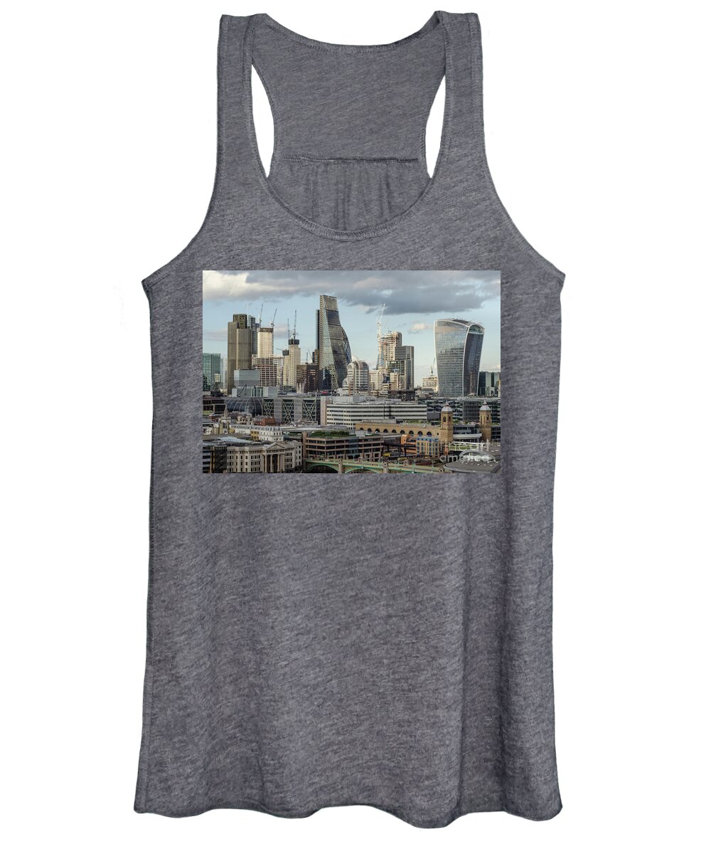 Glass Women's Tank Top featuring the photograph The London Skyline by Perry Rodriguez