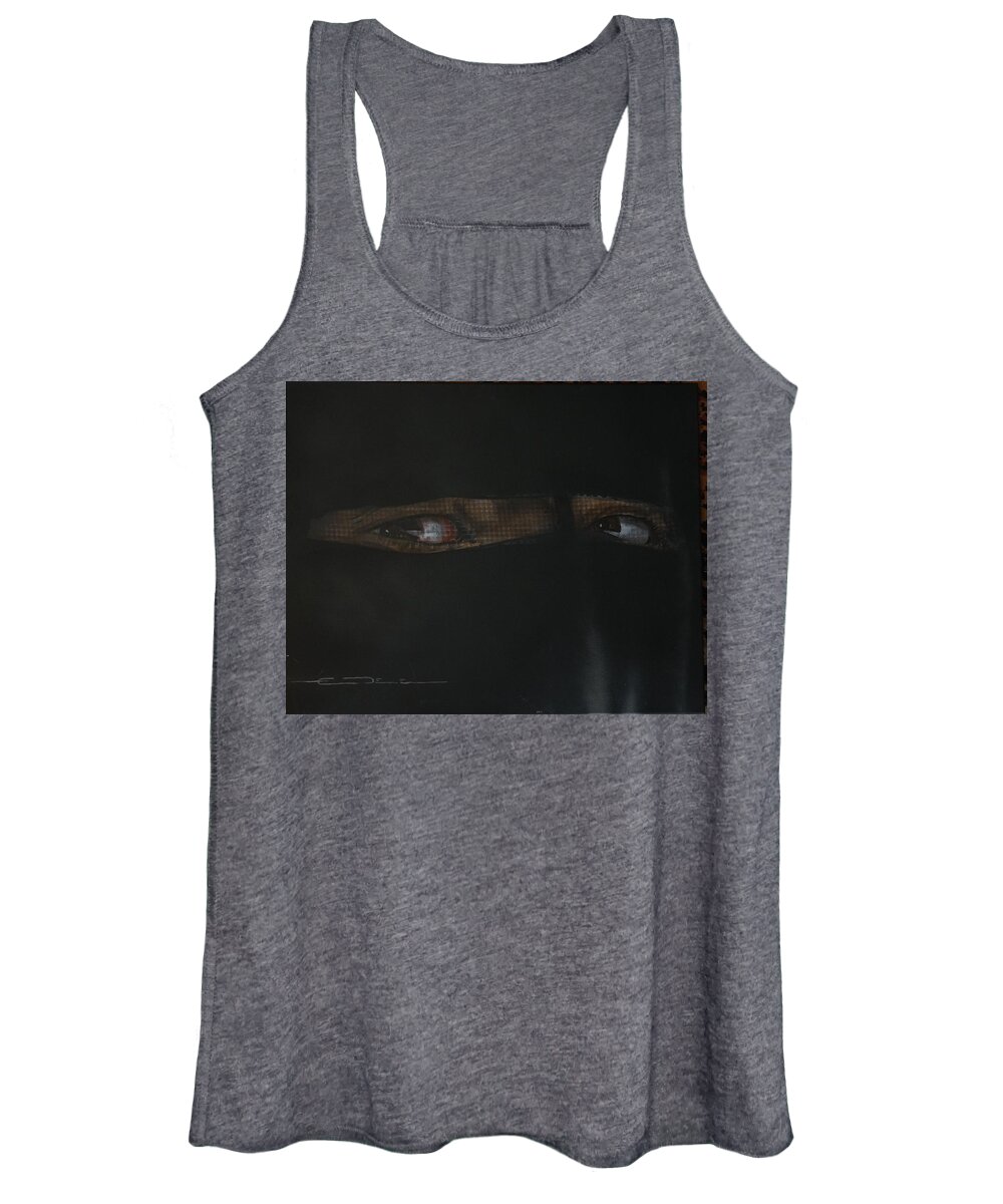 Burqa Women's Tank Top featuring the painting The Lovely Bride Hyphemas Portrait by Eric Dee