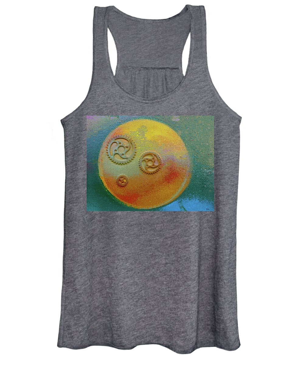 Solar System Women's Tank Top featuring the painting The Mechanical Universe by Robert Margetts