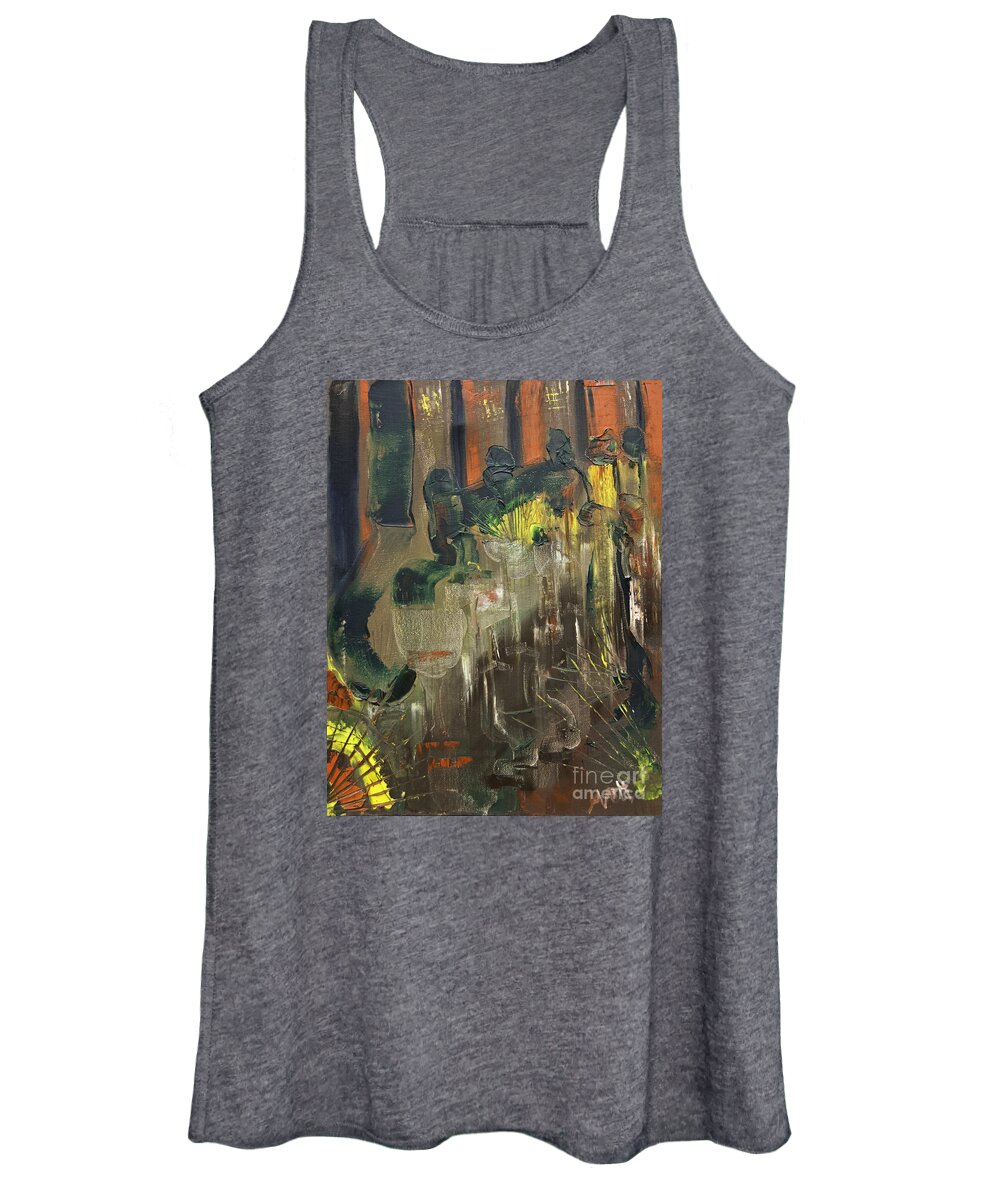 Bar Women's Tank Top featuring the painting The Night Shift by James Lavott