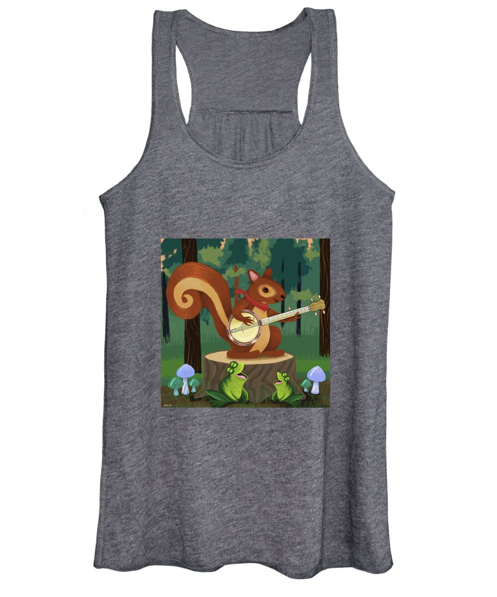 Music Women's Tank Top featuring the painting The Nutport Croak Music Festival by Little Bunny Sunshine