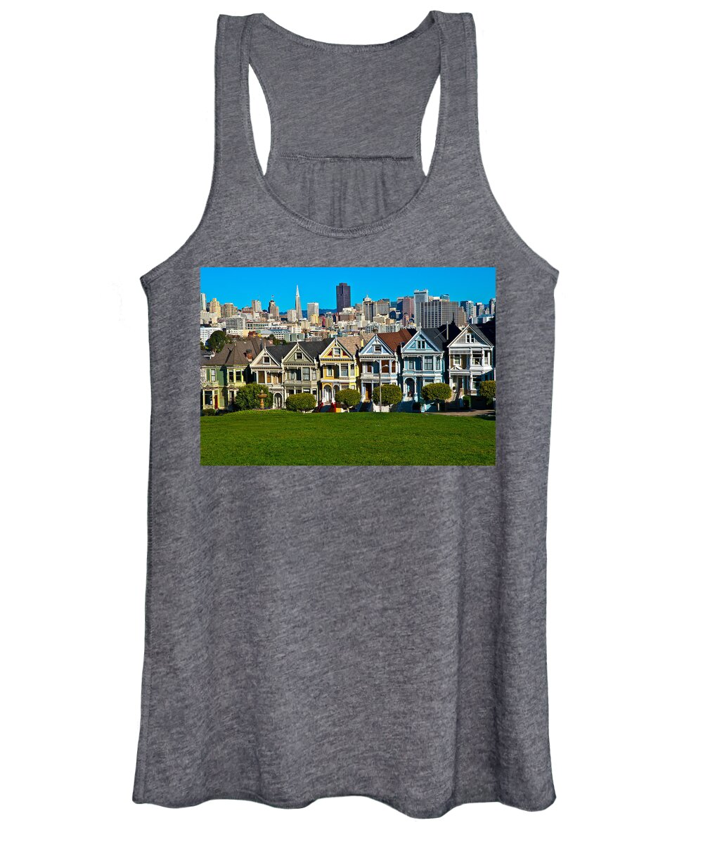 Victorian Houses Women's Tank Top featuring the photograph The Painted Ladies by Harry Spitz
