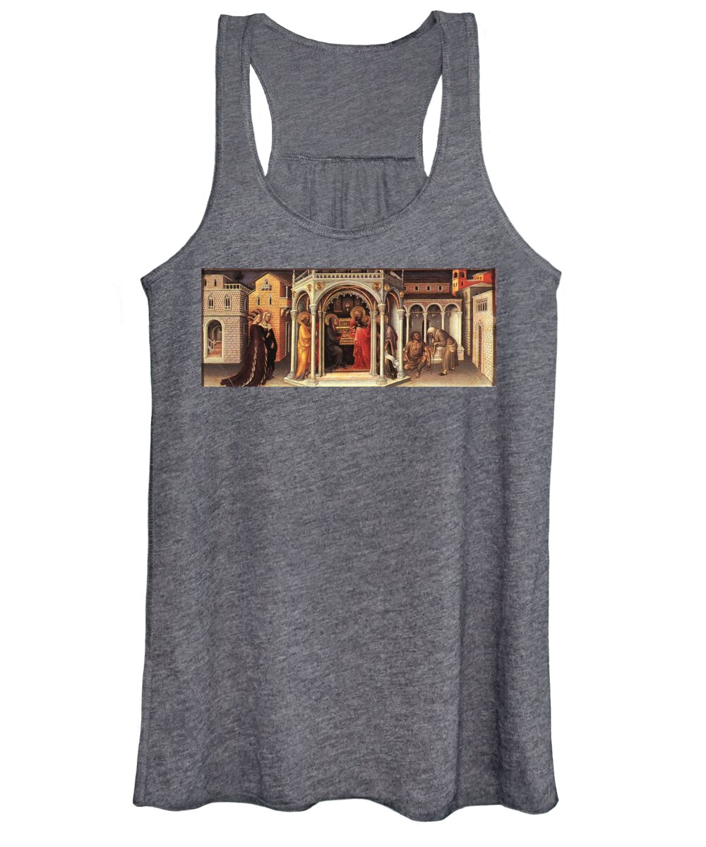 The Presentation In The Temple Women's Tank Top featuring the painting The Presentation in the Temple by MotionAge Designs