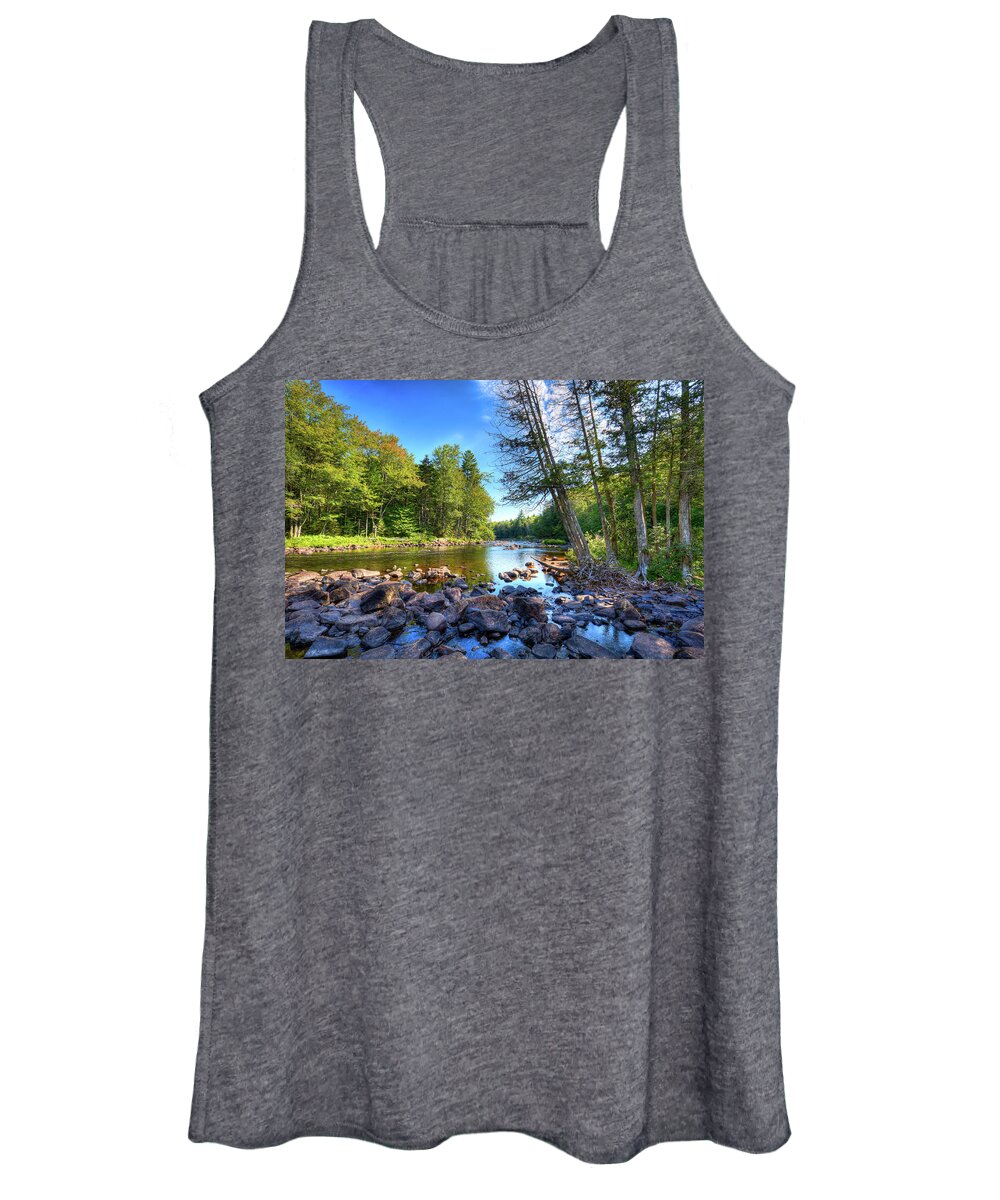 Landscapes Women's Tank Top featuring the photograph The Raquette River by David Patterson