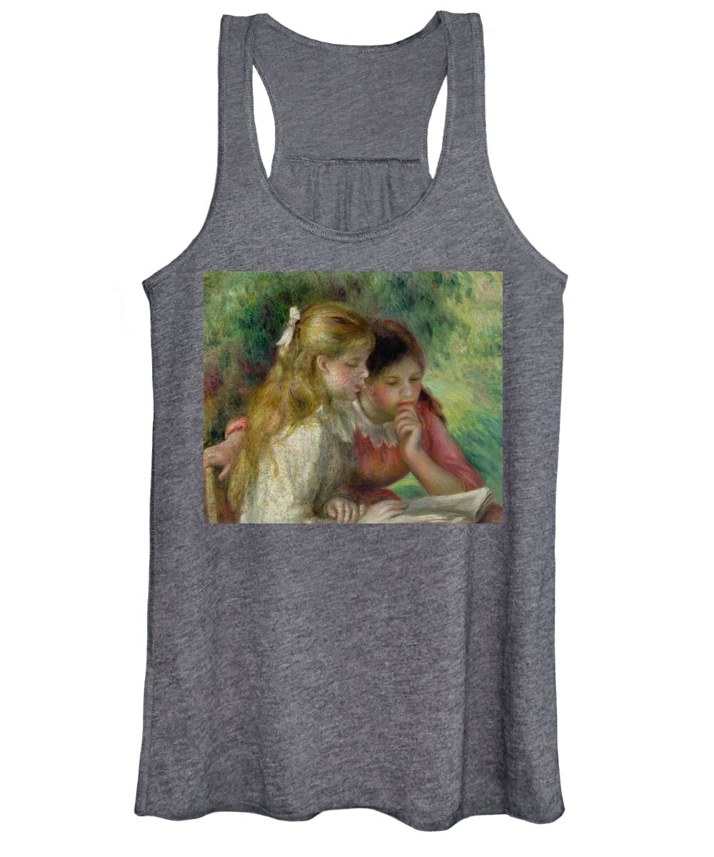 Renoir Women's Tank Top featuring the painting The Reading by Pierre Auguste Renoir