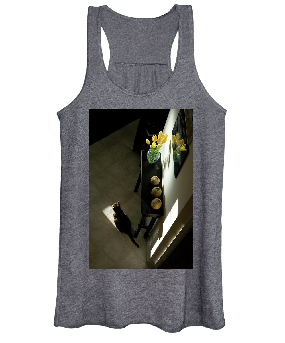 Cat Women's Tank Top featuring the photograph The Reception Hall by JGracey Stinson