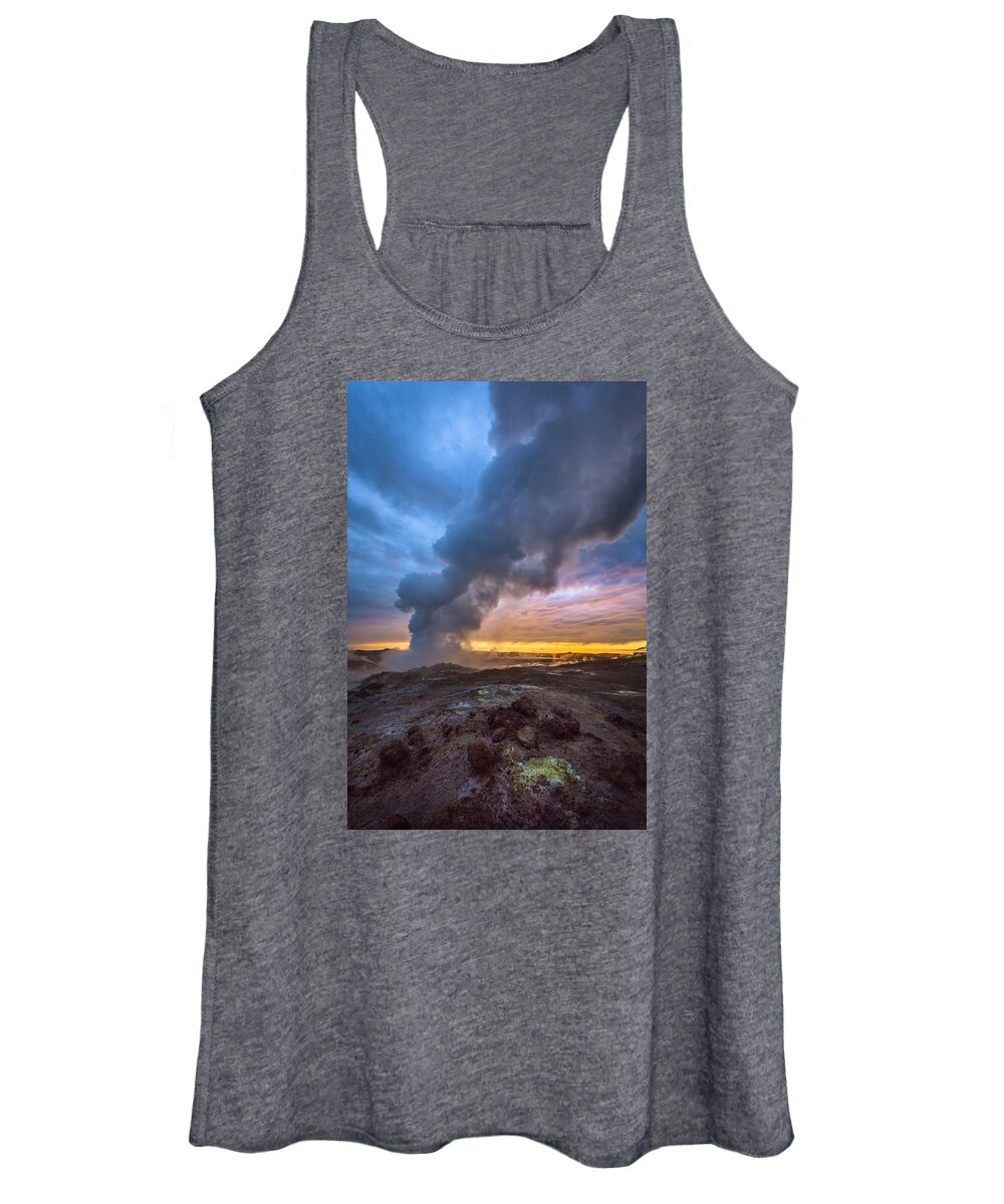 Iceland Women's Tank Top featuring the photograph The Road to Mount Doom by Arti Panchal