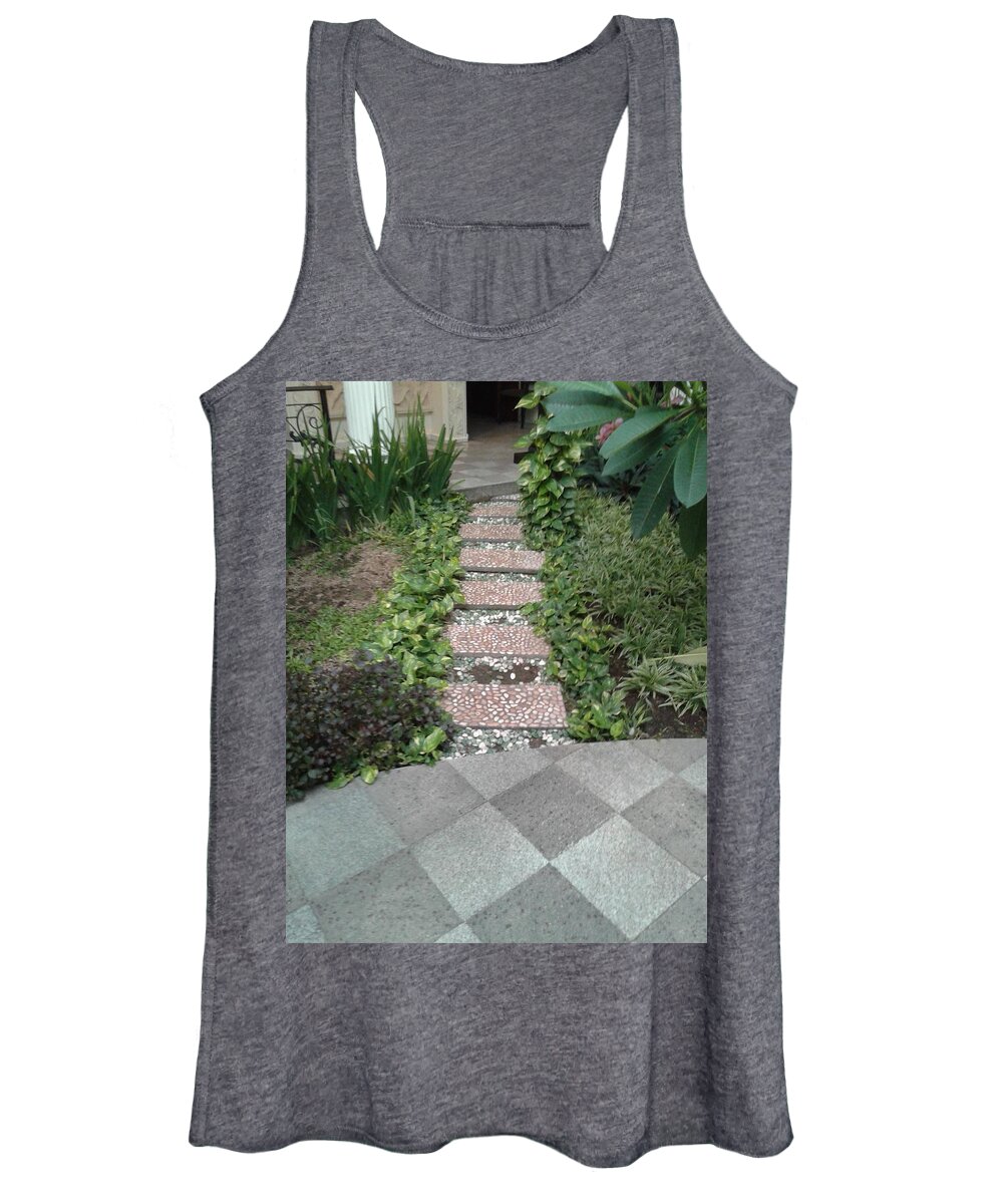 Stone Women's Tank Top featuring the photograph The Stepping Stone by The Unique Shop