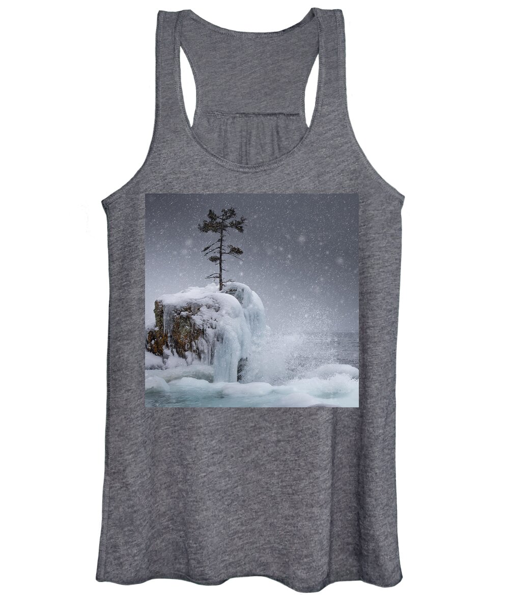 Bay Women's Tank Top featuring the photograph The Tee Harbour Rock by Jakub Sisak