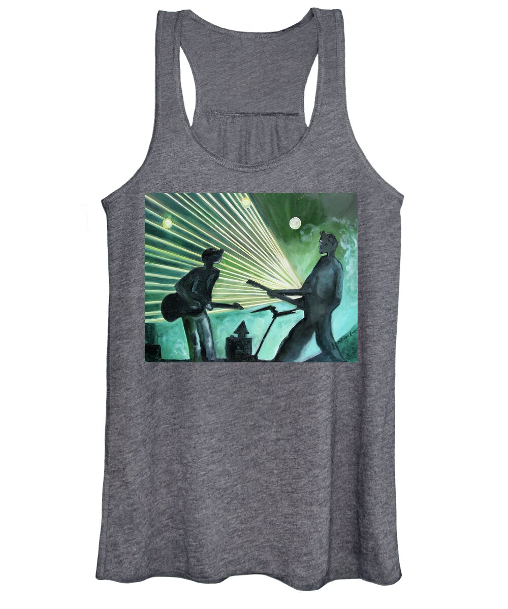 Music Women's Tank Top featuring the painting The Um Experience number one by Patricia Arroyo