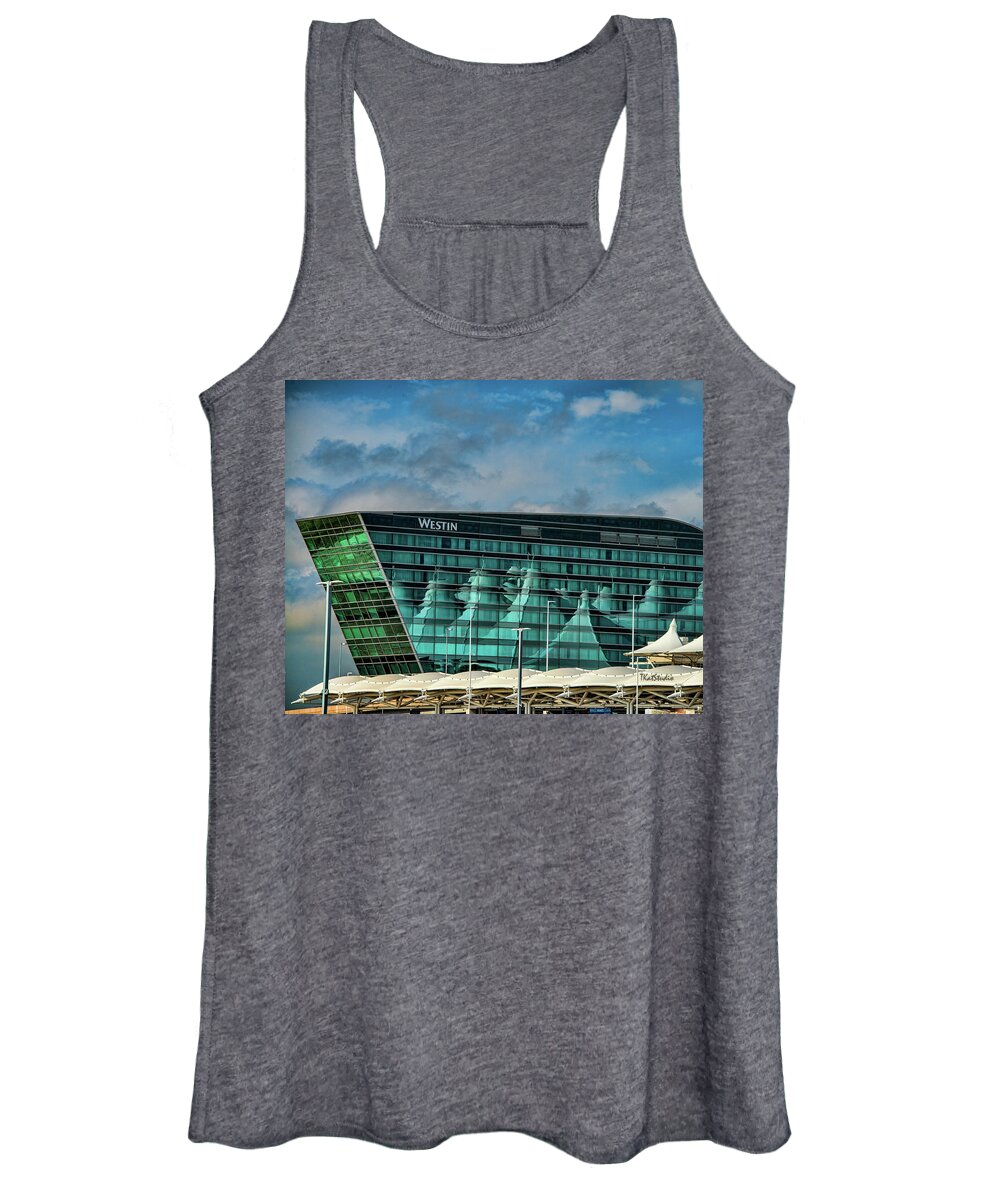 Denver Women's Tank Top featuring the photograph The Westin at Denver Internation Airport by Tim Kathka