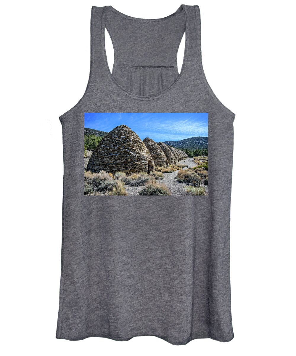 Adventure Women's Tank Top featuring the photograph The Wildrose Charcoal Kilns by Charles Dobbs