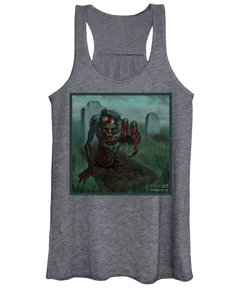 Killer Corpse Women's Tank Top featuring the mixed media They Will Come by Tony Koehl