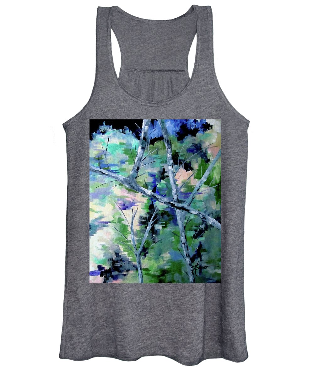 Trees Women's Tank Top featuring the painting Thorns and Thistles by Adele Bower