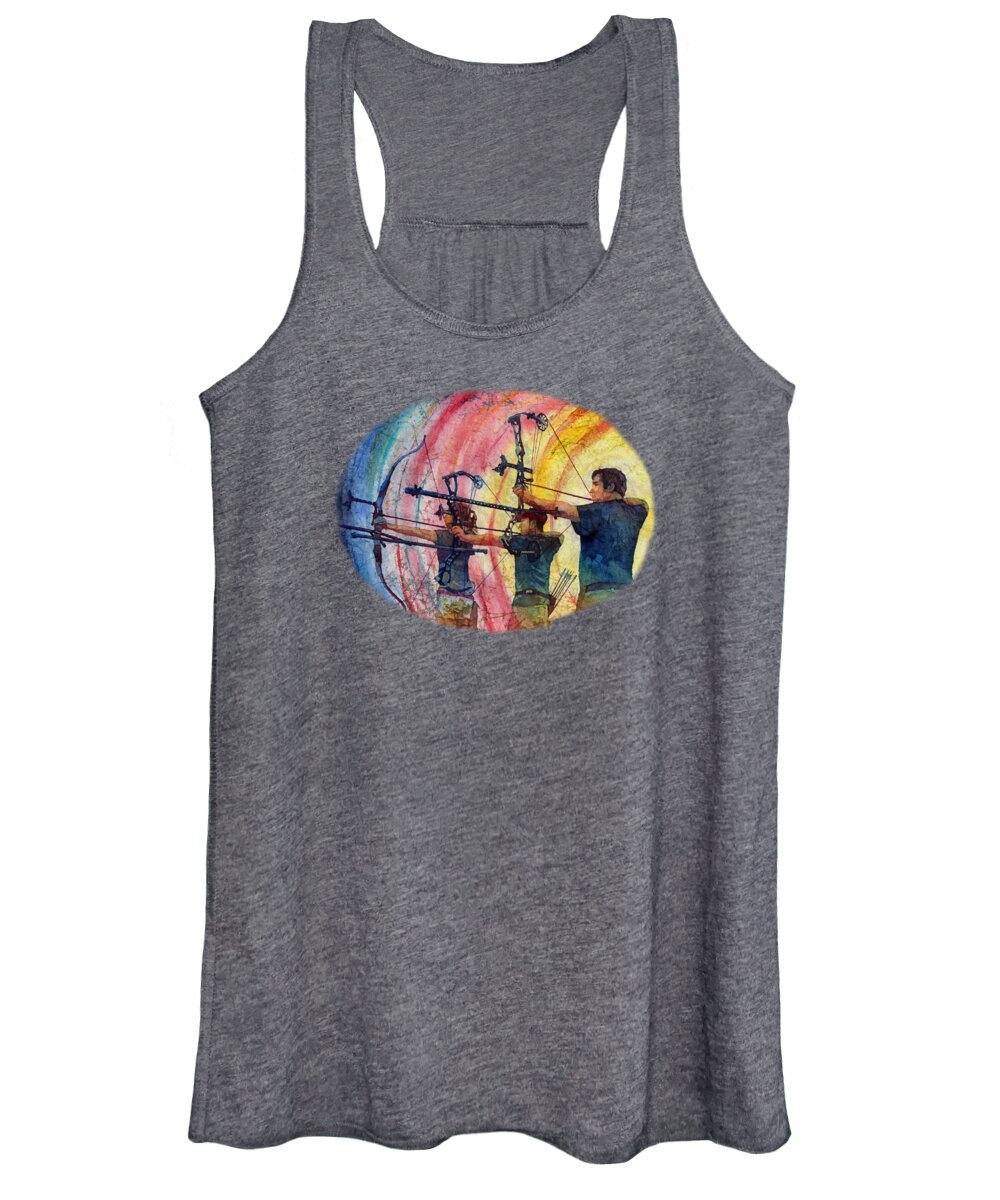 Archer Women's Tank Top featuring the painting Three 10s by Hailey E Herrera