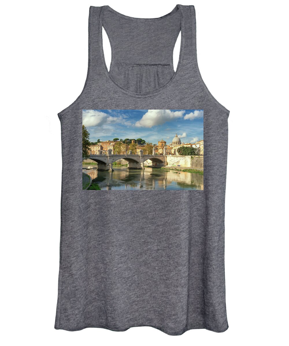 Basilica Women's Tank Top featuring the photograph Tiber View by James Billings